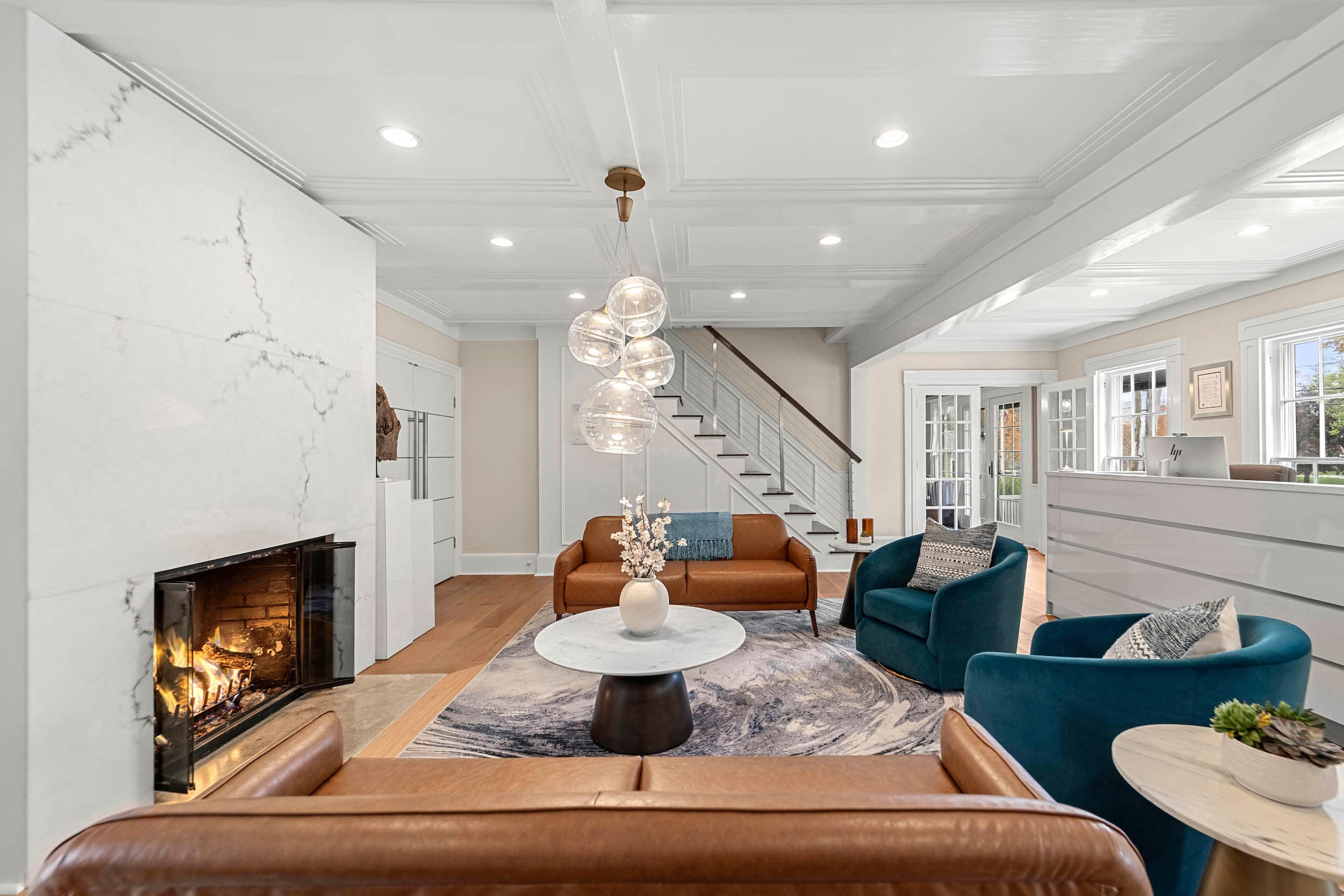 The living space of a suite at Chatham Inn