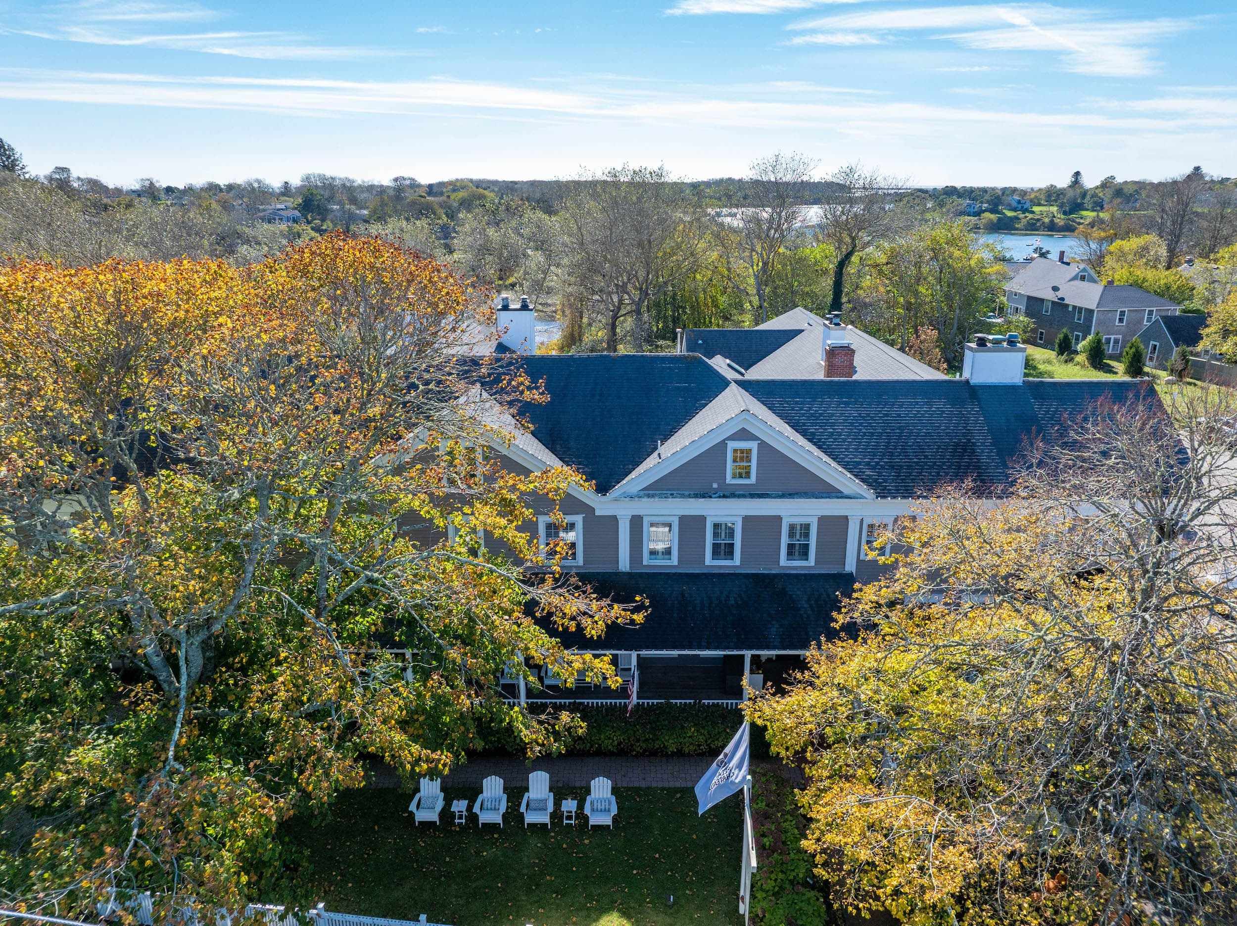 An overhead view of the Chatham Inn