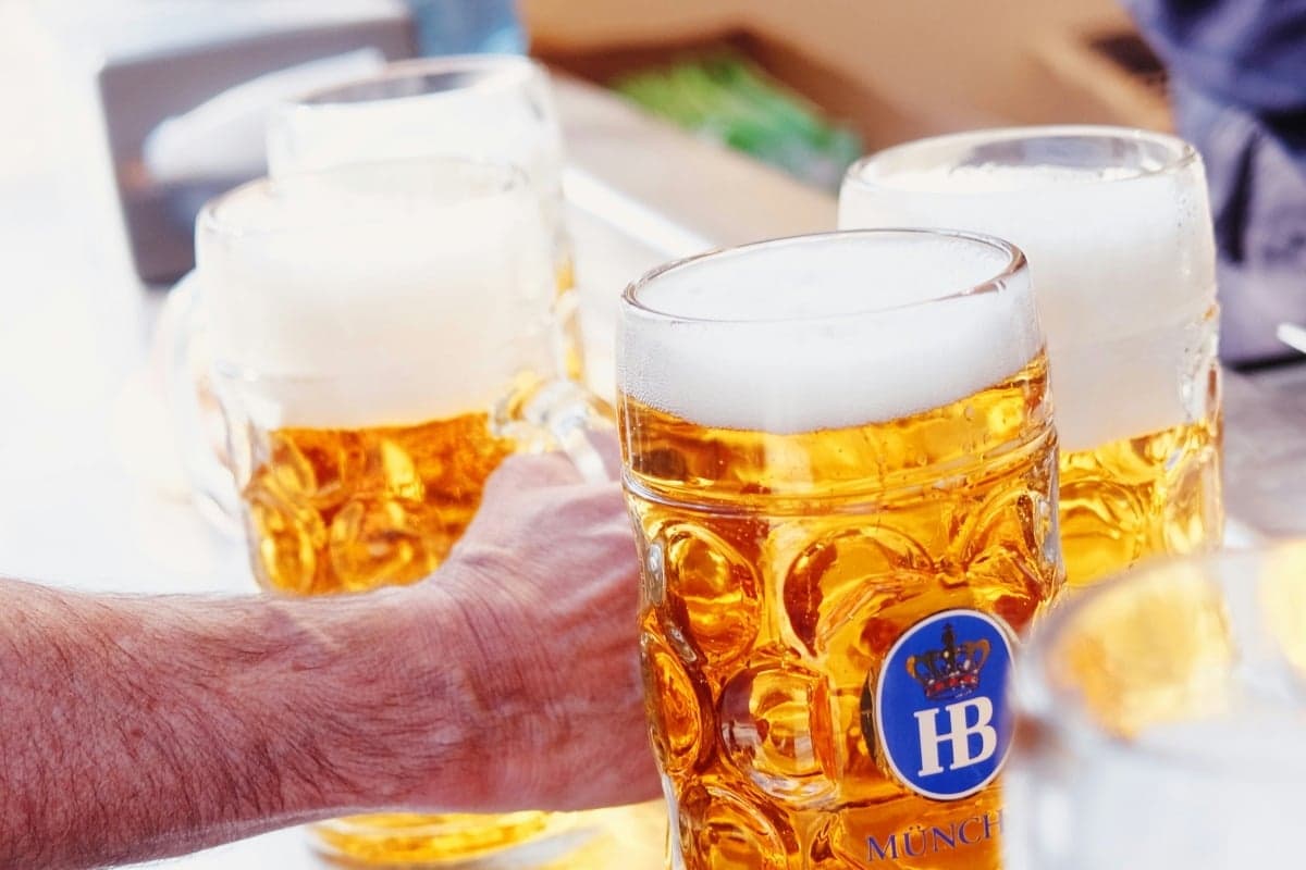 Oktoberfest beer steins near Chatham Inn, Cape Cod